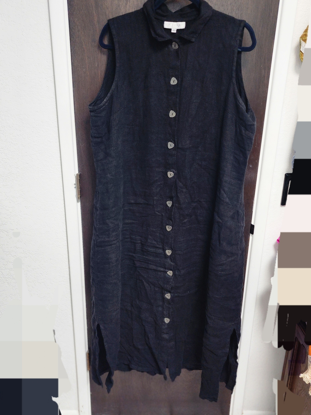 ✨ Rare Vintage 90s J.Jill Black Linen Maxi XL Dress ✨